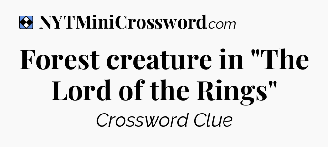 Solution: Forest creature in 