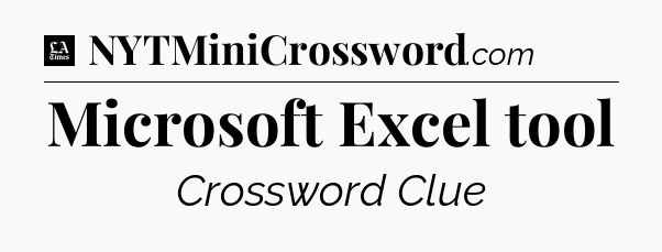 Microsoft Excel tool - LA Times Crossword
