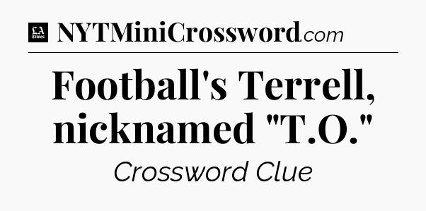 Football's Terrell, nicknamed 