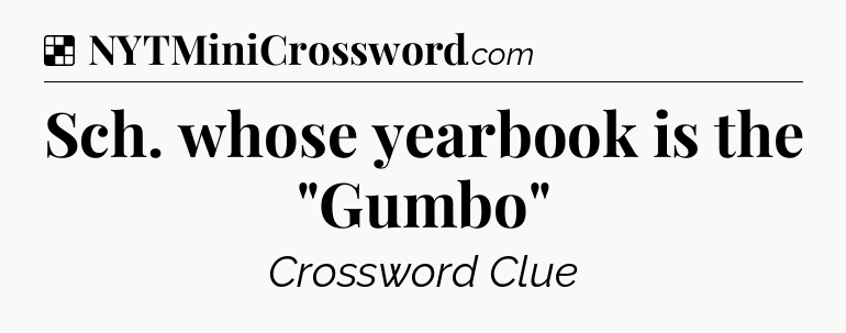 Solution: Sch. whose yearbook is the 