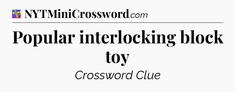 Popular interlocking block toy Codycross
