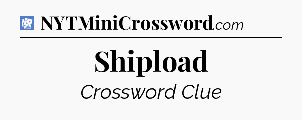 Shipload Puzzle Page Crossword Clue