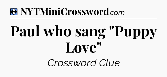 Solution: Paul who sang 
