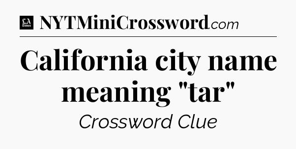 California city name meaning 
