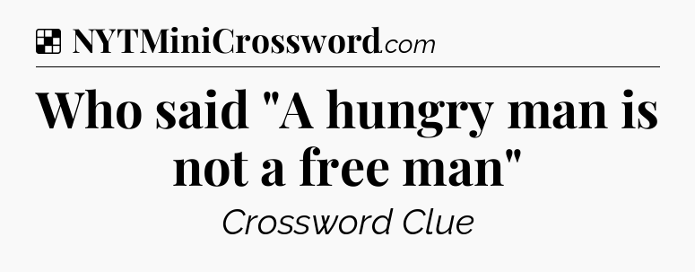 Solution: Who said 