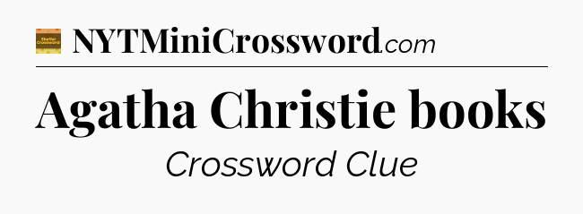 Agatha Christie books - Eugene Sheffer Crossword
