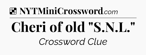 Solution: Cheri of old 