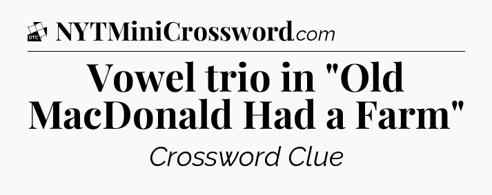 Vowel trio in 