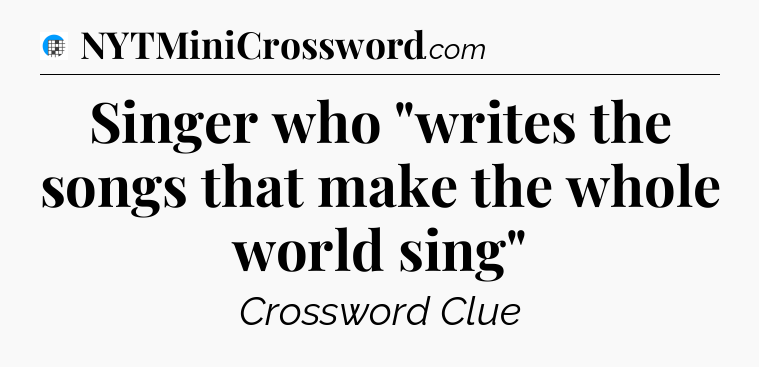 Singer who 