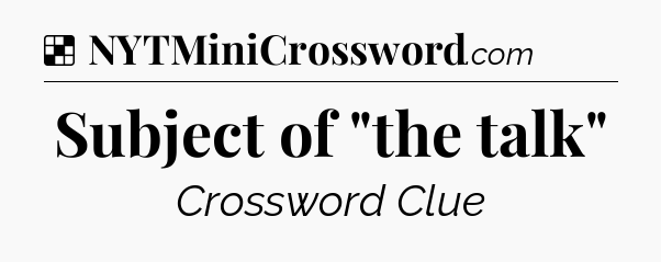 Solution: Subject of 