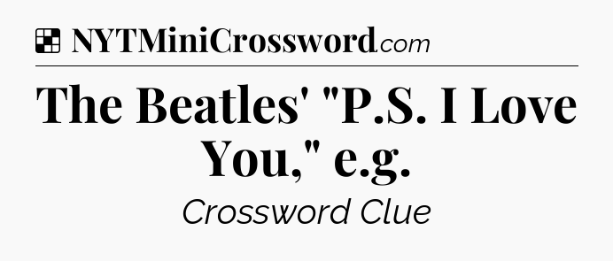 Solution: The Beatles' 