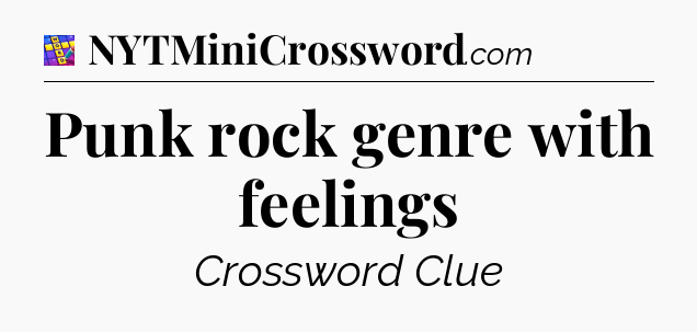 Punk rock genre with feelings Codycross