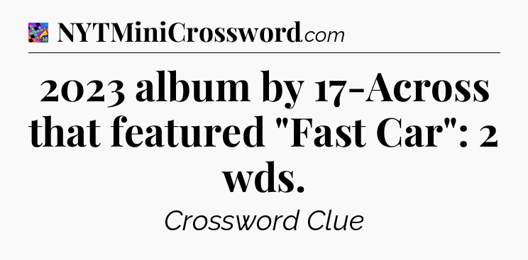 2023 album by 17-Across that featured 