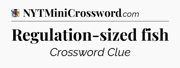 Regulation-sized fish Crossword Clue