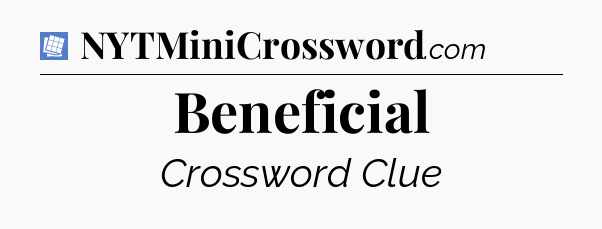 Beneficial Puzzle Page Crossword Clue