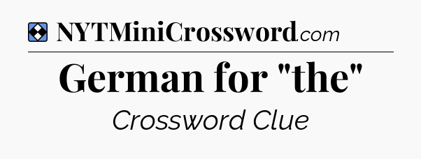 Solution: German for 