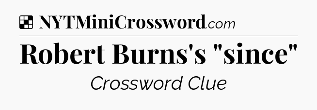 Solution: Robert Burns's 