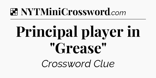 Solution: Principal player in 