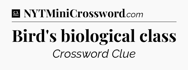 Bird's biological class - LA Times Crossword