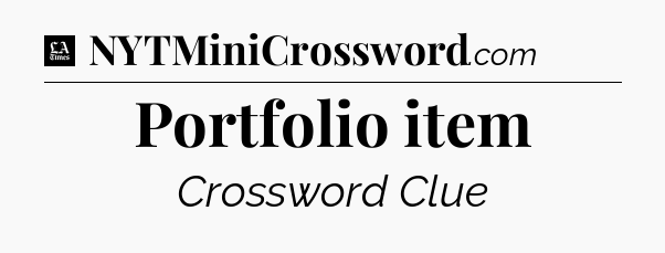 Portfolio item - LA Times Crossword