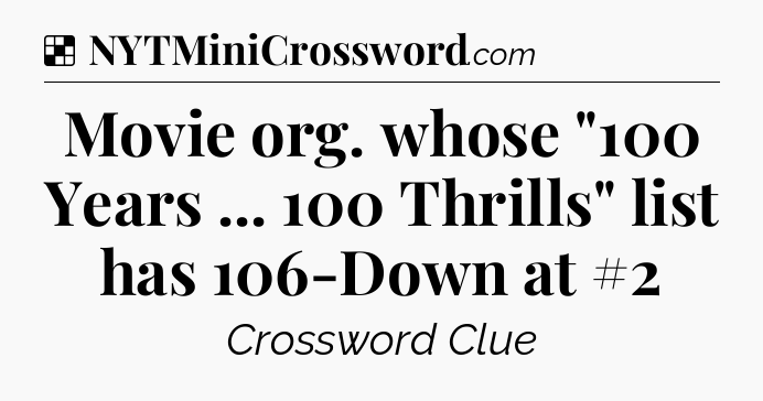 Solution: Movie org. whose 