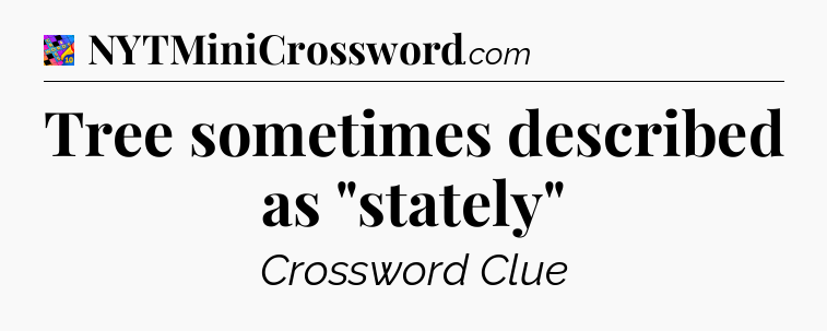 Tree sometimes described as 