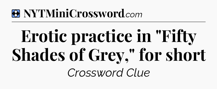 Solution: Erotic practice in 