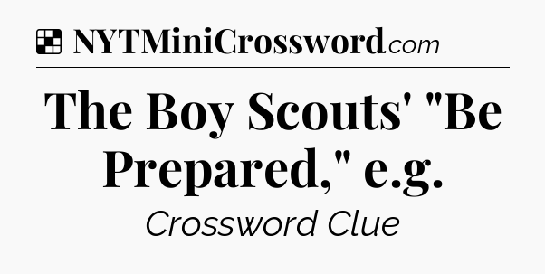 Solution: The Boy Scouts' 