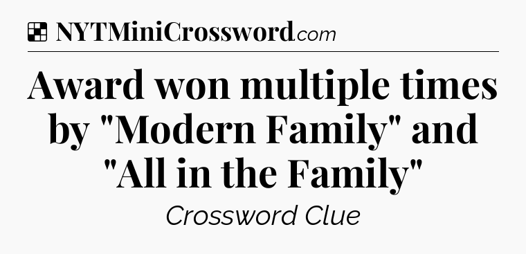 Solution: Award won multiple times by 