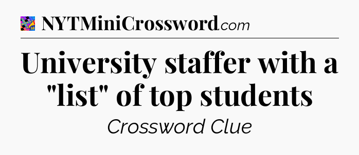 University staffer with a 