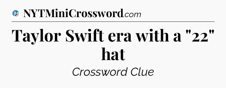 Taylor Swift era with a 