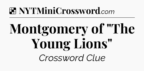 Solution: Montgomery of 