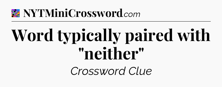 Word typically paired with 