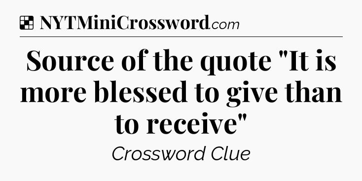 Solution: Source of the quote 