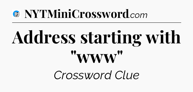 Address starting with 