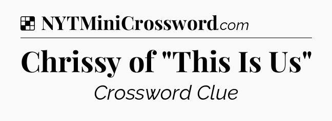 Solution: Chrissy of 