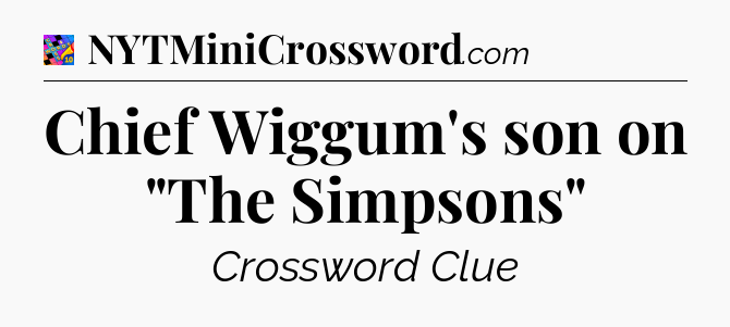 Chief Wiggum's son on 