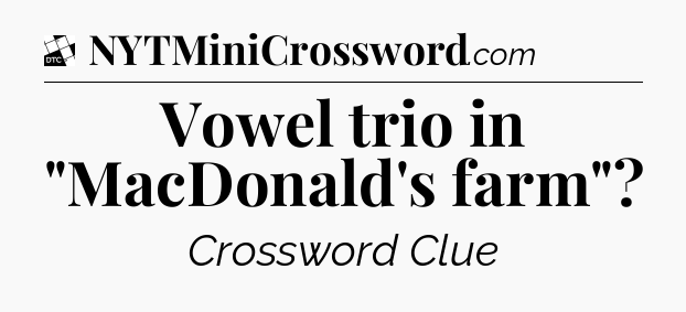 Vowel trio in 
