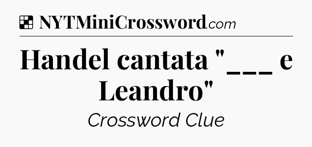 Solution: Handel cantata 