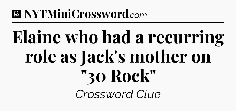 Elaine who had a recurring role as Jack's mother on 