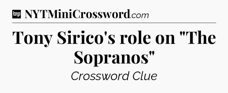 Tony Sirico's role on 