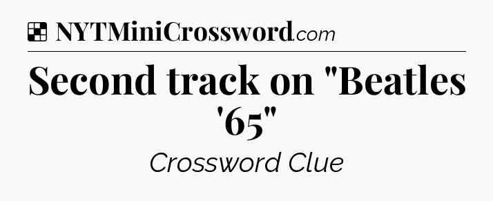 Solution: Second track on 