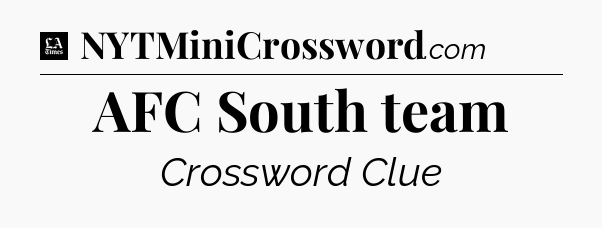 AFC South team - LA Times Crossword