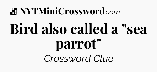 Solution: Bird also called a 