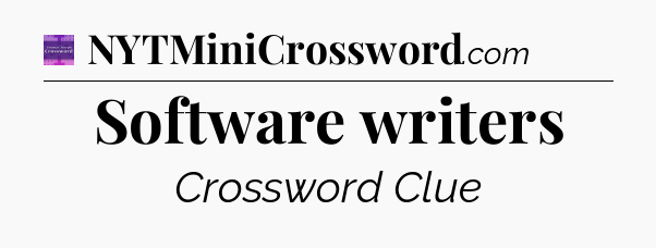 Software writers - Thomas Joseph Crossword