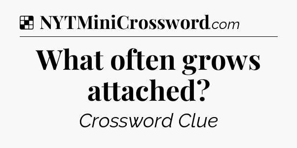 Solution: What often grows attached - NYT Crossword