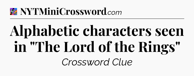 Alphabetic characters seen in 