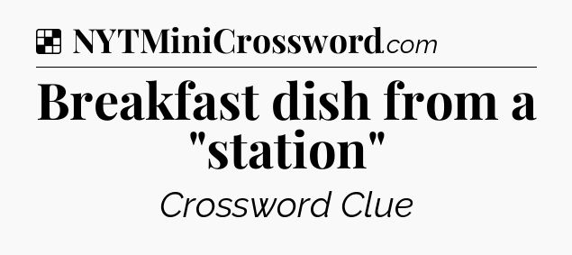 Solution: Breakfast dish from a 