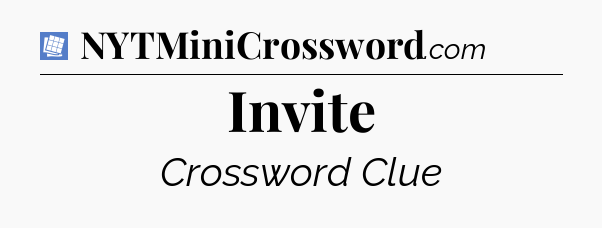 Invite Puzzle Page Crossword Clue