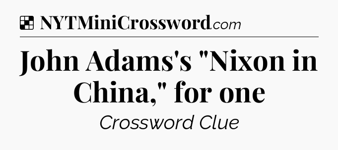 Solution: John Adams's 